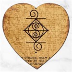 I Am Strong, Calm  And Protected By The Infinite Universe Jigsaw Puzzle (Heart)
