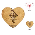 I Am Strong, Calm  And Protected By The Infinite Universe Playing Cards Single Design (Heart)