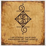 I Am Strong, Calm  And Protected By The Infinite Universe Canvas 16  x 16 