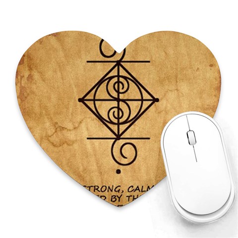 I Am Strong, Calm  And Protected By The Infinite Universe Heart Mousepads from ArtsNow.com Front