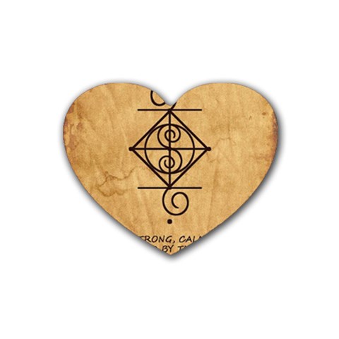 I Am Strong, Calm  And Protected By The Infinite Universe Heart Coaster (4 pack)  from ArtsNow.com Front