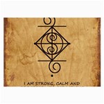 I Am Strong, Calm  And Protected By The Infinite Universe Large Glasses Cloth