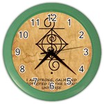 I Am Strong, Calm  And Protected By The Infinite Universe Color Wall Clock