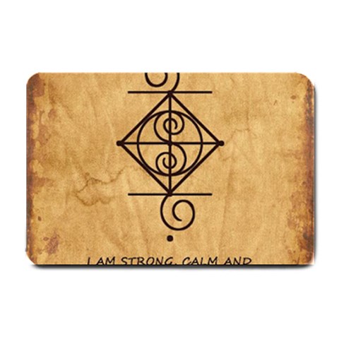 I Am Strong, Calm  And Protected By The Infinite Universe Small Doormat  from ArtsNow.com 24 x16  Door Mat