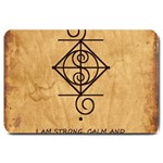 I Am Strong, Calm  And Protected By The Infinite Universe Large Doormat 