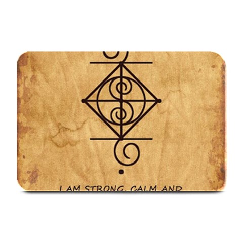 I Am Strong, Calm  And Protected By The Infinite Universe Plate Mats from ArtsNow.com 18 x12  Plate Mat