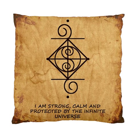 I Am Strong, Calm  And Protected By The Infinite Universe Standard Cushion Case (Two Sides) from ArtsNow.com Back
