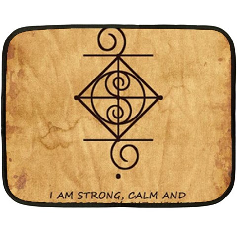 I Am Strong, Calm  And Protected By The Infinite Universe Double Sided Fleece Blanket (Mini)  from ArtsNow.com 35 x27  Blanket Front