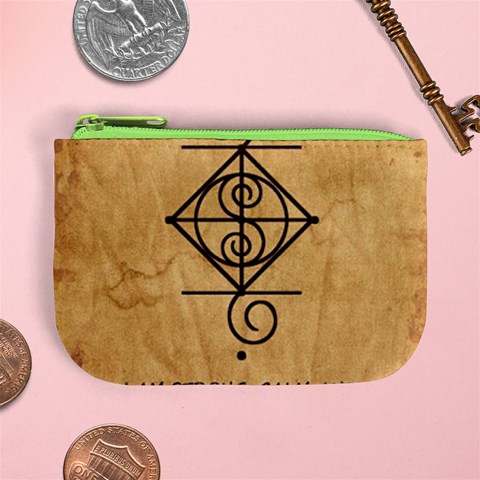 I Am Strong, Calm  And Protected By The Infinite Universe Mini Coin Purse from ArtsNow.com Front