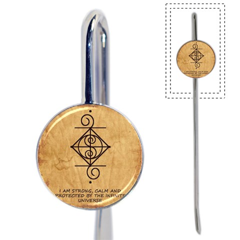 I Am Strong, Calm  And Protected By The Infinite Universe Book Mark from ArtsNow.com Front