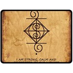 I Am Strong, Calm  And Protected By The Infinite Universe Fleece Blanket (Large) 
