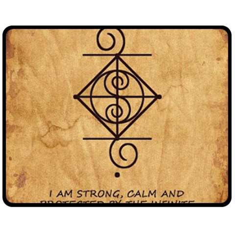 I Am Strong, Calm  And Protected By The Infinite Universe Fleece Blanket (Medium)  from ArtsNow.com 60 x50  Blanket Front
