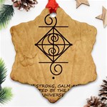 I Am Strong, Calm  And Protected By The Infinite Universe Ornament (Snowflake)