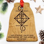 I Am Strong, Calm  And Protected By The Infinite Universe Bell Ornament (Two Sides)