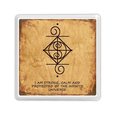 I Am Strong, Calm  And Protected By The Infinite Universe Memory Card Reader (Square) from ArtsNow.com Front