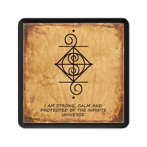 I Am Strong, Calm  And Protected By The Infinite Universe Memory Card Reader (Square) from ArtsNow.com Front