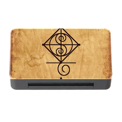 I Am Strong, Calm  And Protected By The Infinite Universe Memory Card Reader with CF from ArtsNow.com Front
