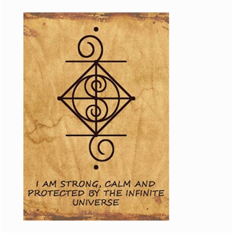 I Am Strong, Calm  And Protected By The Infinite Universe Large Garden Flag (Two Sides) from ArtsNow.com Front