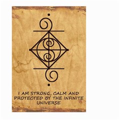 I Am Strong, Calm  And Protected By The Infinite Universe Large Garden Flag (Two Sides) from ArtsNow.com Front