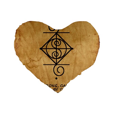 I Am Strong, Calm  And Protected By The Infinite Universe Standard 16  Premium Heart Shape Cushions from ArtsNow.com Front