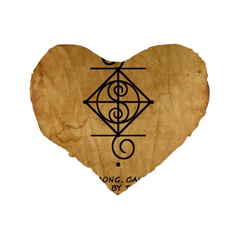 I Am Strong, Calm  And Protected By The Infinite Universe Standard 16  Premium Heart Shape Cushions from ArtsNow.com Back