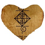 I Am Strong, Calm  And Protected By The Infinite Universe Large 19  Premium Heart Shape Cushions