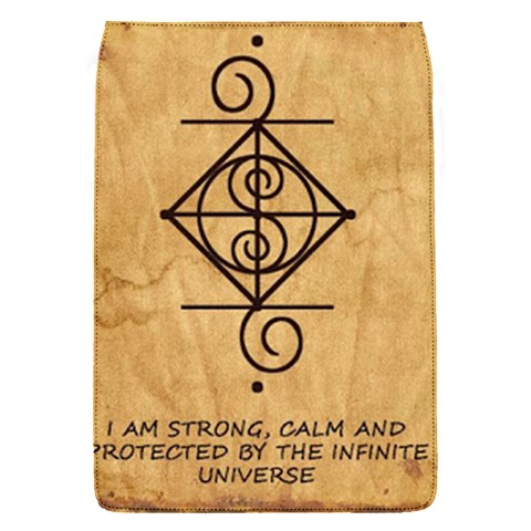 I Am Strong, Calm  And Protected By The Infinite Universe Removable Flap Cover (S) from ArtsNow.com Front