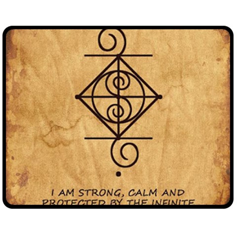 I Am Strong, Calm  And Protected By The Infinite Universe Double Sided Fleece Blanket (Medium)  from ArtsNow.com 58.8 x47.4  Blanket Front
