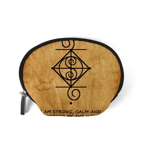 I Am Strong, Calm  And Protected By The Infinite Universe Accessory Pouch (Small) from ArtsNow.com Back