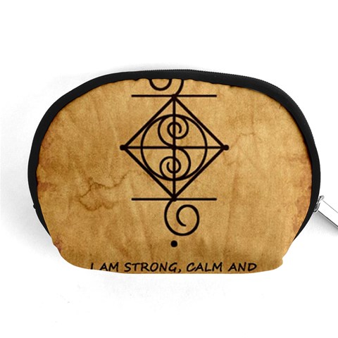 I Am Strong, Calm  And Protected By The Infinite Universe Accessory Pouch (Medium) from ArtsNow.com Front