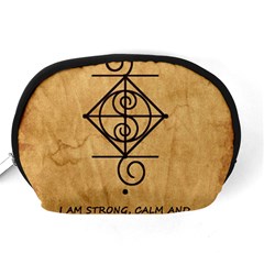 I Am Strong, Calm  And Protected By The Infinite Universe Accessory Pouch (Medium) from ArtsNow.com Back
