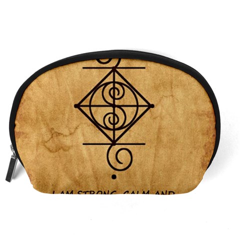 I Am Strong, Calm  And Protected By The Infinite Universe Accessory Pouch (Large) from ArtsNow.com Back