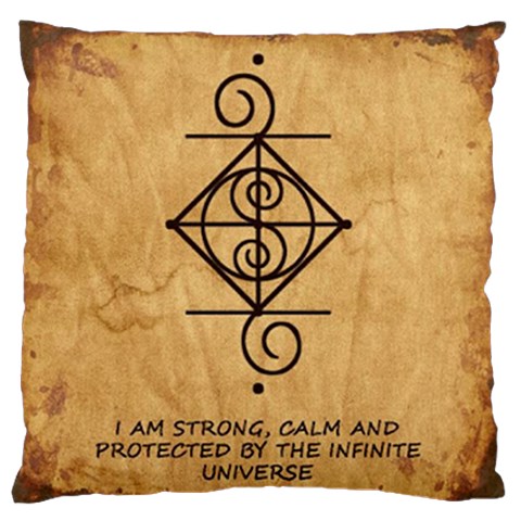 I Am Strong, Calm  And Protected By The Infinite Universe Standard Flano Cushion Case (One Side) from ArtsNow.com Front