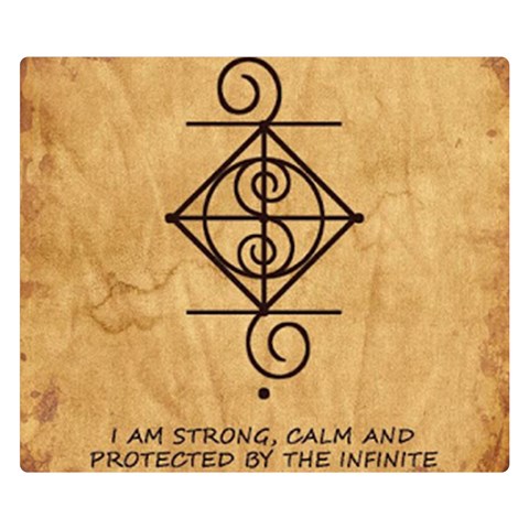 I Am Strong, Calm  And Protected By The Infinite Universe Double Sided Flano Blanket (Small)  from ArtsNow.com 50 x40  Blanket Back
