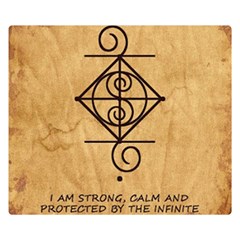 I Am Strong, Calm  And Protected By The Infinite Universe Double Sided Flano Blanket (Small)  from ArtsNow.com 50 x40  Blanket Back