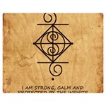 I Am Strong, Calm  And Protected By The Infinite Universe Double Sided Flano Blanket (Medium) 