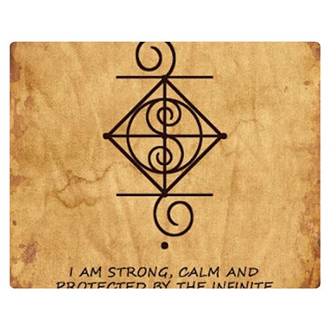 I Am Strong, Calm  And Protected By The Infinite Universe Double Sided Flano Blanket (Medium)  from ArtsNow.com 60 x50  Blanket Back