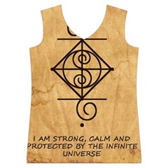 I Am Strong, Calm  And Protected By The Infinite Universe Women s Basketball Tank Top from ArtsNow.com Front