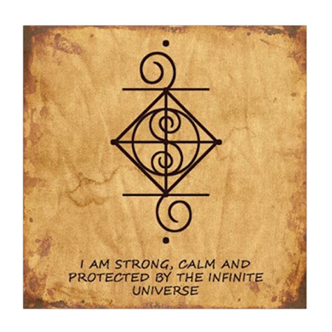 I Am Strong, Calm  And Protected By The Infinite Universe Duvet Cover Double Side (Queen Size) from ArtsNow.com Back