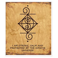 I Am Strong, Calm  And Protected By The Infinite Universe Duvet Cover Double Side (California King Size) from ArtsNow.com Back