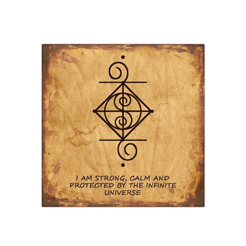 I Am Strong, Calm  And Protected By The Infinite Universe Satin Bandana Scarf from ArtsNow.com Front