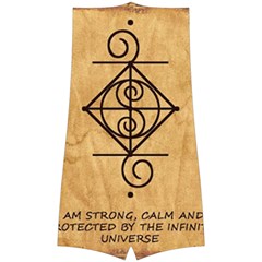 I Am Strong, Calm  And Protected By The Infinite Universe Boyleg Halter Swimsuit  from ArtsNow.com Front Body
