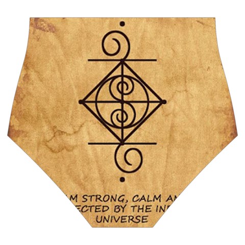 I Am Strong, Calm  And Protected By The Infinite Universe Skater Dress Swimsuit from ArtsNow.com Bottom Back