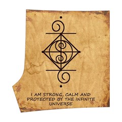 I Am Strong, Calm  And Protected By The Infinite Universe Boyleg Bikini Wrap Bottoms from ArtsNow.com Front Left