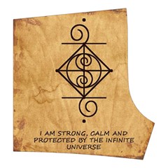 I Am Strong, Calm  And Protected By The Infinite Universe Boyleg Bikini Wrap Bottoms from ArtsNow.com Back Left