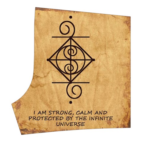 I Am Strong, Calm  And Protected By The Infinite Universe Boyleg Bikini Wrap Bottoms from ArtsNow.com Back Right
