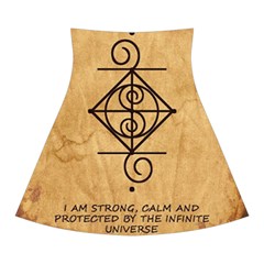 I Am Strong, Calm  And Protected By The Infinite Universe Halter Dress Swimsuit  from ArtsNow.com Back Skirt