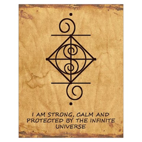 I Am Strong, Calm  And Protected By The Infinite Universe Toiletries Pouch from ArtsNow.com Back
