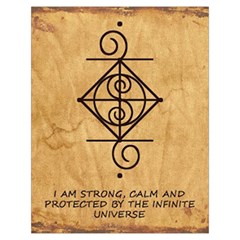 I Am Strong, Calm  And Protected By The Infinite Universe Toiletries Pouch from ArtsNow.com Back