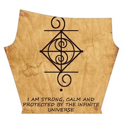 I Am Strong, Calm  And Protected By The Infinite Universe Yoga Cropped Leggings from ArtsNow.com Right